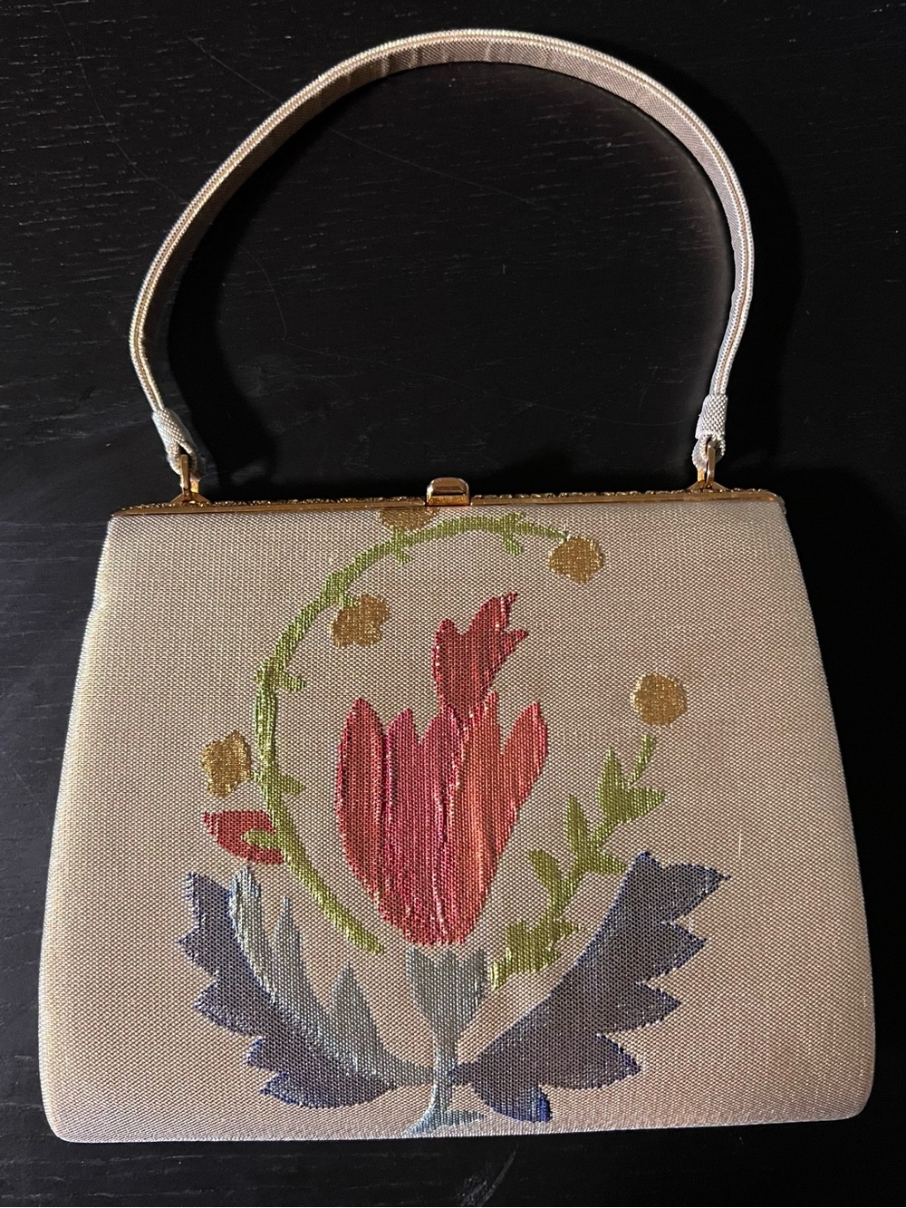 Vintage Gold Lame’ Fabric Purse